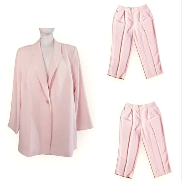 Addition Elle light pink salmon summer suit pants size 16 - Picture 6 of 7